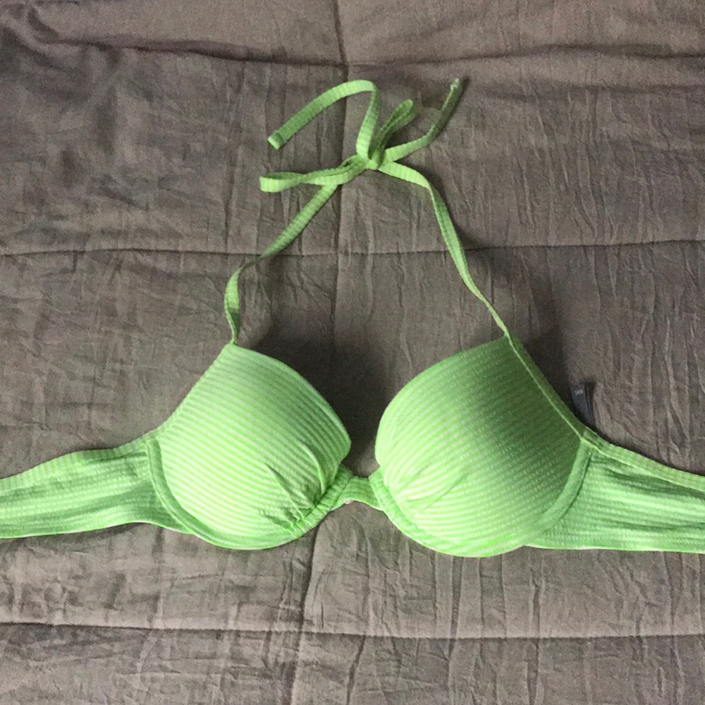 Neon Green Bikini Top from Aerie